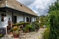 View of a quaint and traditional Hungarian house in the historic village center of Holloko