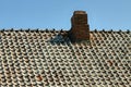 View of the quality tile roof of the old house Royalty Free Stock Photo