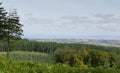 View from the Quantock Hills Somerset England towards Hinkley Point Royalty Free Stock Photo