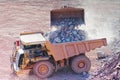 View into a quarry mine of porphyry rock