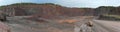 View into a quarry mine for porphyry rocks.