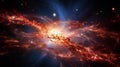 A view of a quasar, a highly energetic object at the center of a distant galaxy Royalty Free Stock Photo