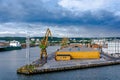 View of the quay port and shipyard Royalty Free Stock Photo