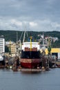 View of the quay port and shipyard Royalty Free Stock Photo