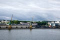 View of the quay port and shipyard Royalty Free Stock Photo