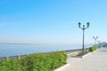 View on quay of river Volga Royalty Free Stock Photo