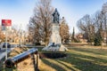 View at the Queen Victoria monument located in Victoria Park in town of Kitchener, Ontario, Canada