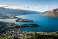 View of Queenstown and Lake Wakatipu, New Zealand Royalty Free Stock Photo