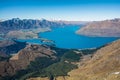 View of Queenstown and Lake Wakatipu, New Zealand Royalty Free Stock Photo