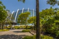 A view of a quiet and peaceful pathway in the Gardens of the Bay in Singapore, Asia Royalty Free Stock Photo