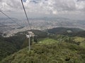 View of Quito from the cable cart to the Pichincha volcano