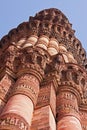 View of the Qutb Minar tower in Delhi