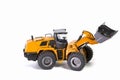 View of R/C model tractor racing cars on a white background. Free time Children and adults concept