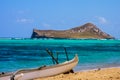 View of Rabbit Island from Waimanalo Beach Royalty Free Stock Photo