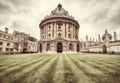 The view of Radcliffe Camera in the center of Radcliffe Square. Oxford University. Oxford. England Royalty Free Stock Photo