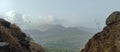 View from Raigad fort of Sahyadri mountains. Konkan Maharashtra