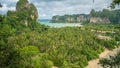 View on Railay beach from a height, Krabi, Thailand Royalty Free Stock Photo