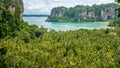 View on Railay beach from a height, Krabi, Thailand Royalty Free Stock Photo