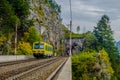 view of a railroad bridge of the semmeringbahn railway in austria which is part of the unesco world heritage...IMAGE