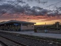 View of the railroad tracks. Railway transport