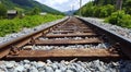 Railroad tracks train Royalty Free Stock Photo