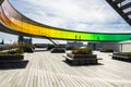 A view of the rainbow on ARoS Aarhus Kunstmuseum, the art museum in Aarhus
