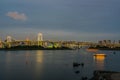 View rainbow bridge odaiba tokyo japan at night Royalty Free Stock Photo