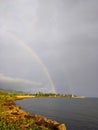 the view of the rainbow in mamuju, after the rain stopped