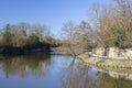 View from the ramparts in Bergues, northern France