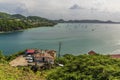 A view from the ramparts of Fort St George across St George Bay in Grenada