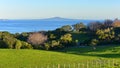 View of Rangitoto Volcanic Island from Te Haruhi Bay