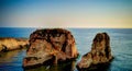 View Raouche or Pigeon Rock, Beirut Lebanon Royalty Free Stock Photo