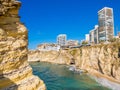 Raouche, Pigeons` Rock. In Beirut, Lebanon Royalty Free Stock Photo