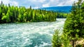 Bailey`s Chute, a narrow section in the Clearwater River, in Wells Gray Provincial Park Royalty Free Stock Photo