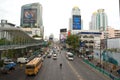 View of Ratchadamri Road on a cloudy day, Bangkok