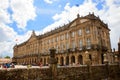View of the Raxoi Palace in Santiago de Compostela, Spain