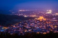 View of Reading at night from the Pagoda on Skyline Drive, in Re Royalty Free Stock Photo