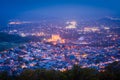 View of Reading at night from the Pagoda on Skyline Drive, in Re Royalty Free Stock Photo