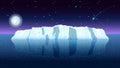 View of a realistic iceberg in a calm sea. Royalty Free Stock Photo