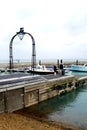 Isle of Wight England Royal Yacht Squadron private pier.