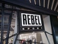 Rebel Sport shop sign in Westfield Newmarket Shopping Center mall