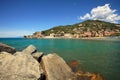 View on Recco - popular touristic resort. Royalty Free Stock Photo