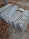 Rectangular shaped granite tiles stack