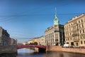 View of the Red Bridge in St. Petersburg