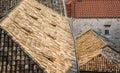 Red and brown tiled roofs in the city of Dubrovnik, Croatia Royalty Free Stock Photo