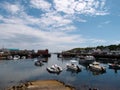 View of the red fisherman shack which is a landmark and sightseeing of Rockport