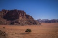 A view of a desert In Jordania Royalty Free Stock Photo