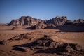 A view of a desert In Jordania Royalty Free Stock Photo