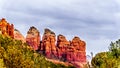 View of the red sandstone formations at Chicken Point viewed form the Chapel of the Holy Cross near Sedona in northern Arizona Royalty Free Stock Photo