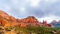 View of the red sandstone formations at Chicken Point viewed form the Chapel of the Holy Cross near Sedona Royalty Free Stock Photo